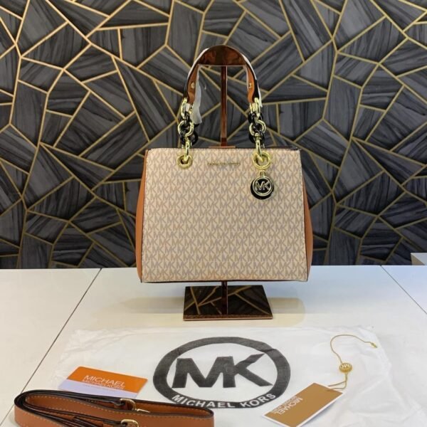 Michael-Kors-Jet Set monogram-print shoulder bag