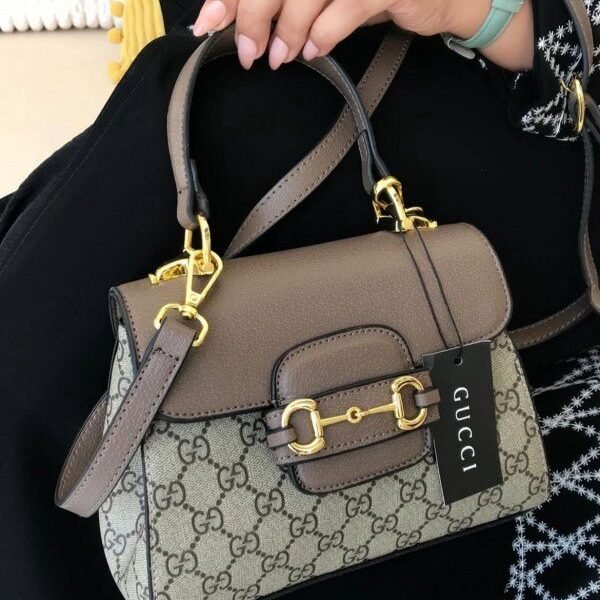GUCC I HORSEBIT 1955 MEDIUM TOP HANDLE BAG with magnet box 396(BR)